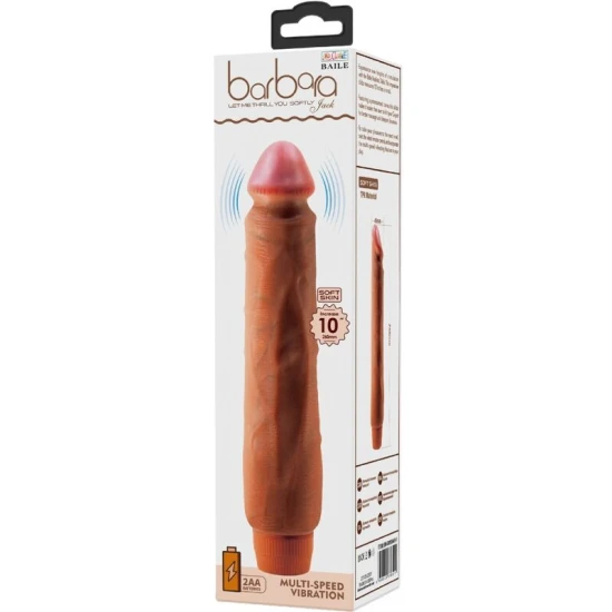 Vibrator Realistic - Mulat, 26 cm, BAILE BW-001004R-1