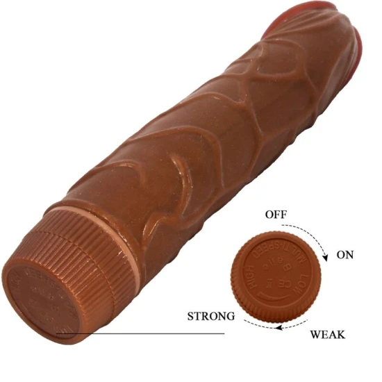 Vibrator Realistic - Mulat, 22.5 cm, BAILE BW-001009R-1