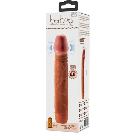 Vibrator Realistic - Mulat, 22.5 cm, BAILE BW-001009R-1