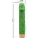 Vibrator realist tip dildo, 22,5 cm, Verde