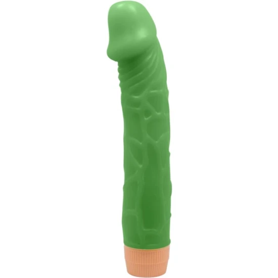 Vibrator realist tip dildo, 22,5 cm, Verde