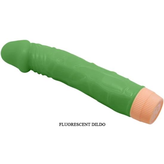 Vibrator realist tip dildo, 22,5 cm, Verde