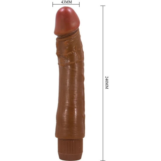VIBRATOR REALIST, 24 CM, MULATTO