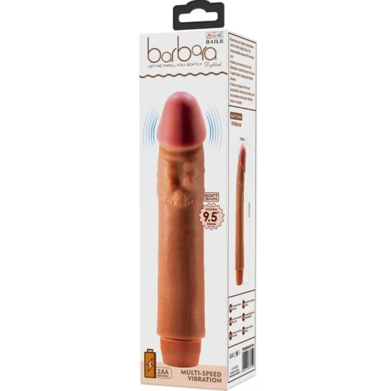 VIBRATOR REALIST, 24 CM, MULATTO