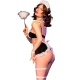 Costum de majordomă tip maids, Roz - CR 4846, S/M