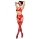 Set lenjerie CHILIROSE CR 4848 - Dantelă, Roșu, M