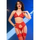 Set lenjerie CR 4848 - Dantelă, Roșu, L