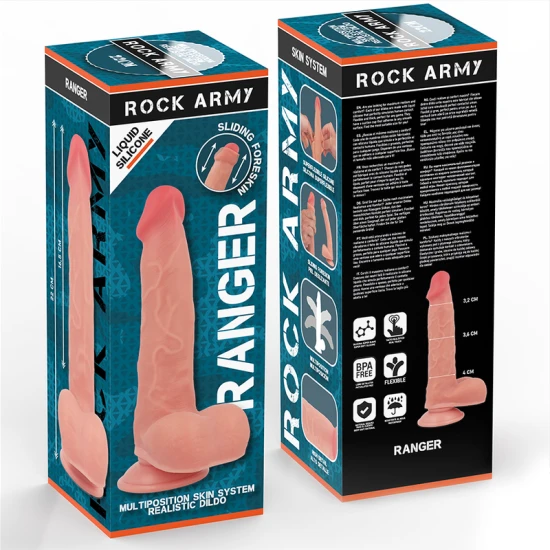 ROCKARMY - Jucărie sexuală tip dildo din silicon lichid, Roz