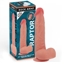 ROCKARMY - Jucărie sexuală tip dildo din silicon lichid RAPTOR, 24 cm, 4.4 cm