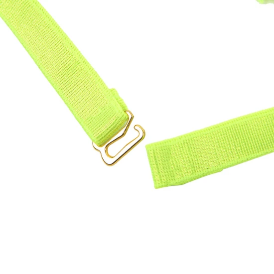 SUBBLIME - Set sutien cu detalii la gât și la picioare, Verde fluorescent, S/M