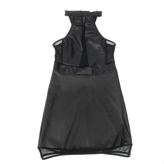SUBBLIME - Rochie tip halter cu transparențe, Negru S/M