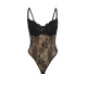 Body din dantelă neagră cu push-up și deschidere la zona intimă L/XL