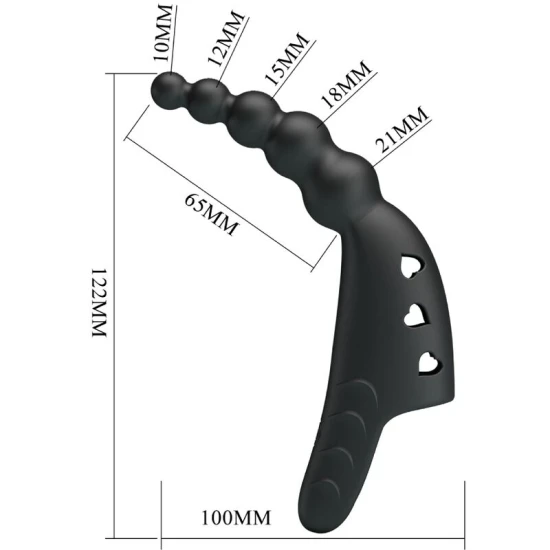 Vibrator tip deget , 10 moduri vibrație, Negru