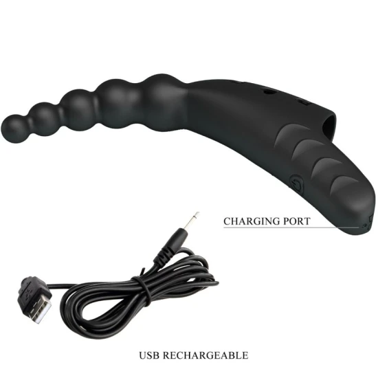 Vibrator tip deget , 10 moduri vibrație, Negru