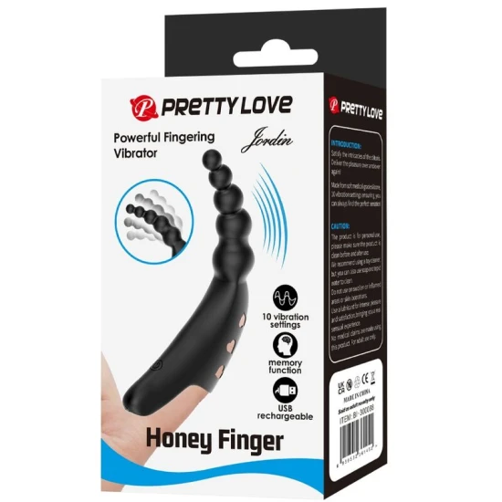 Vibrator tip deget , 10 moduri vibrație, Negru