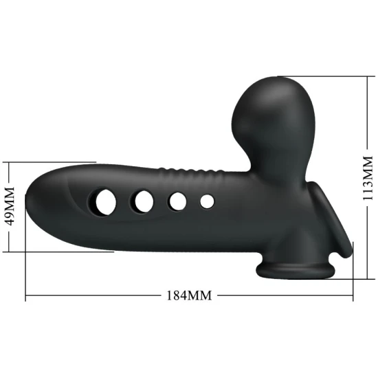 Mâneca pentru penis cu airbag, Negru
