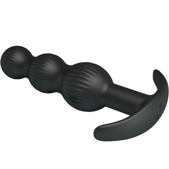 Vibrator Anal - 10 Vibrații, Negru, Mărime Unică
