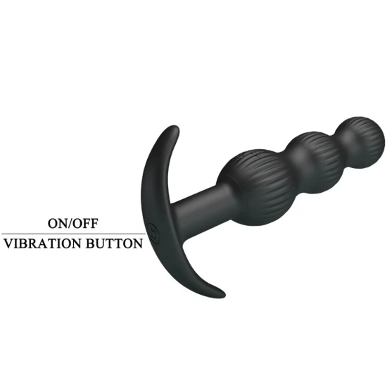 Vibrator Anal - 10 Vibrații, Negru, Mărime Unică