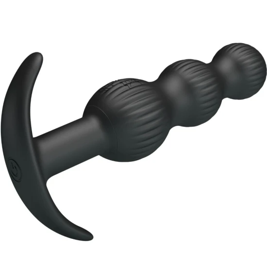 Vibrator Anal - 10 Vibrații, Negru, Mărime Unică