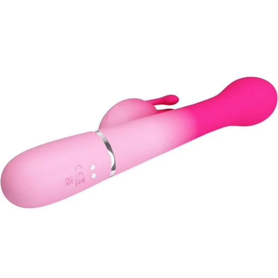 Vibrator iepuraș 3 în 1 multifuncțional, Roz