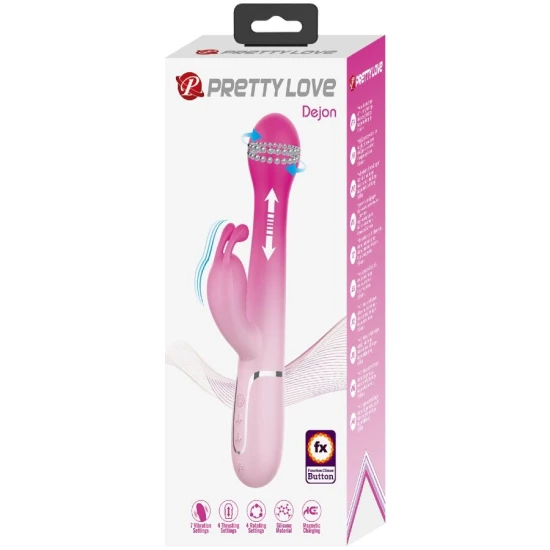 Vibrator iepuraș 3 în 1 multifuncțional, Roz