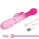 Vibrator iepuraș 3 în 1 multifuncțional, Roz
