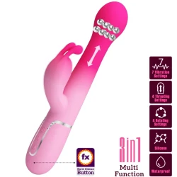 Vibrator iepuraș 3 în 1 multifuncțional, Roz