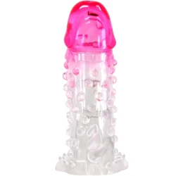 Mâneca realistă pentru penis, cu textură în relief, Roz