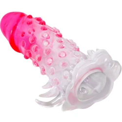 Mâneca realistă pentru penis, cu textură în relief, Roz