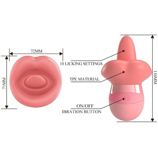 Stimulator Kylee - 10 Vibrații, Nude Pink, BI-300089