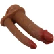 Dublu dildo vibrator realist, Natural Mulatto