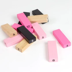 Joc de lemn tip turn, Secretplay, Roz, Negru