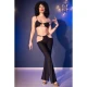 Set lenjerie CR 4851 - Accesorii aurii, Negru, S