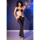 Set lenjerie CR 4851 - Accesorii aurii, Negru, S