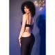 Set lenjerie CR 4851 - Accesorii aurii, Negru, S
