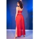 Set Top și Colanți - Accesorii Aurii, Roșu, XL