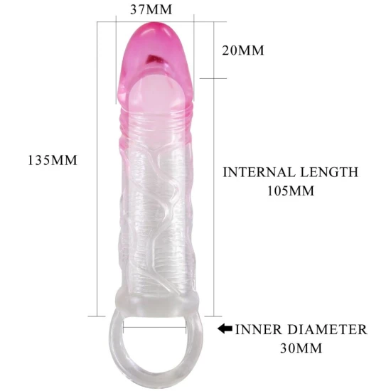 Manșon realist pentru penis, Roz