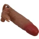 Mâneacă penis cu stimulator clitoris, Roz