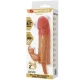 Mâneacă penis cu stimulator clitoris, Roz