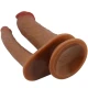 DILDO DUBLU REALIST CU VIBRAȚII, MULAT