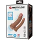 DILDO DUBLU REALIST CU VIBRAȚII, MULAT