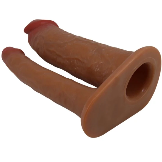 Manșon dublu pentru penis, model Yairon, cu extensie 4 cm, mulat