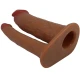 Manșon dublu pentru penis, model Yairon, cu extensie 4 cm, mulat