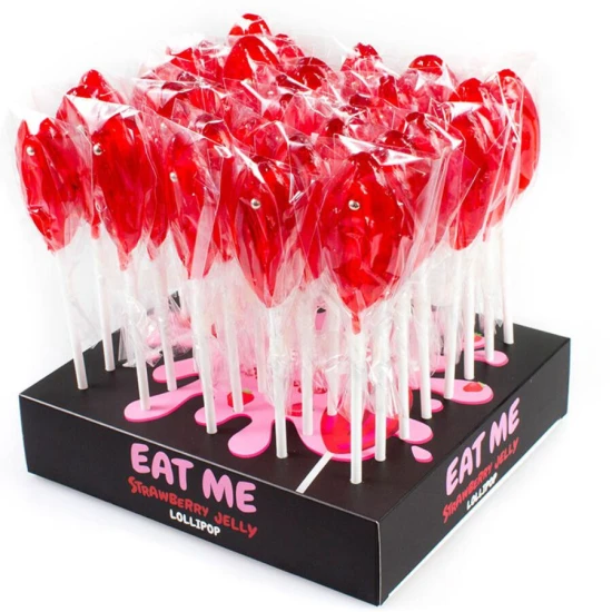 Lollipop Vagină, Căpșuni, 40 Unități