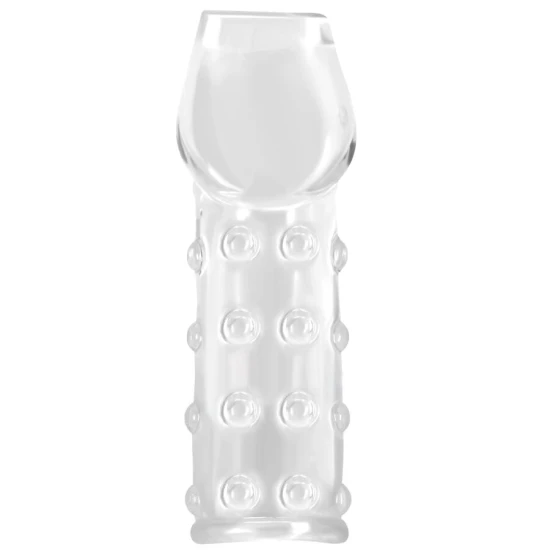 Manșon penis strâns și cu volum, transparent