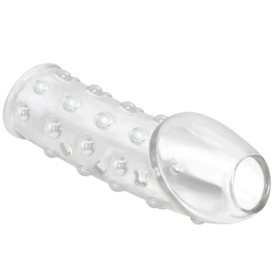 Manșon penis strâns și cu volum, transparent
