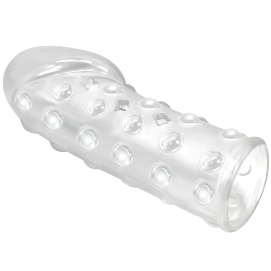 Manșon penis strâns și cu volum, transparent