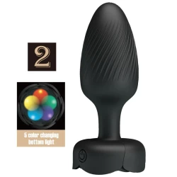 Plug Anal - LED, Negru, 10.8 CM