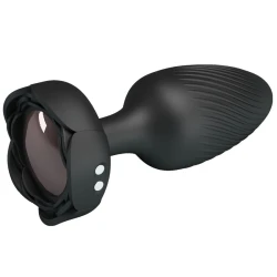 Plug anal cu LED, Negru, 9.8 cm