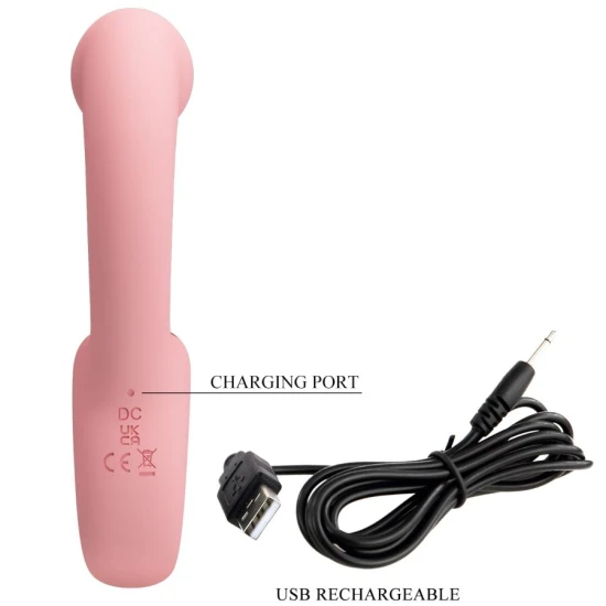 Vibrator punct G si stimulator clitoris, Roz